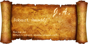 Jobszt Amadé névjegykártya